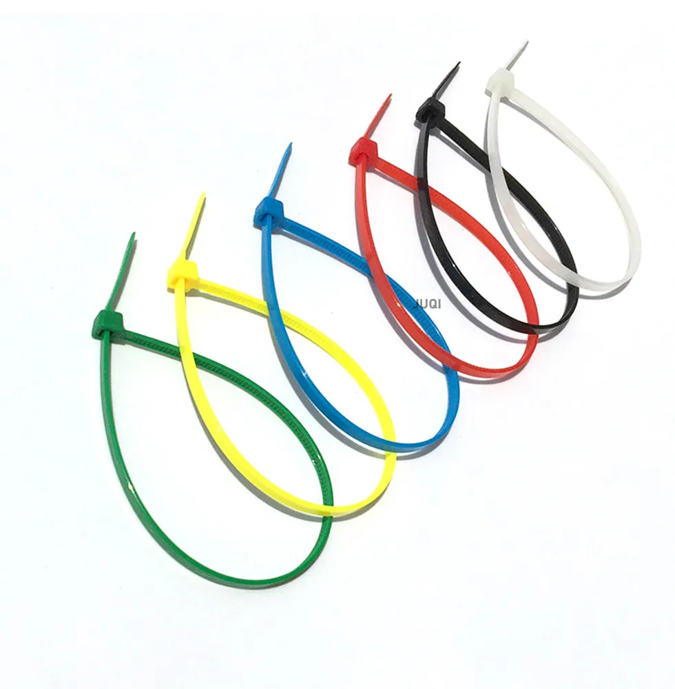 200pcs 3x100 width 1.8mm Self-Locking White Black Red Blue Yellow Green Nylon Wire Cable Zip Ties.Cable Ties