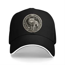 Washed Men's Baseball Cap Mushroom Forest Wolf Trucker Snapback Caps All Seasons Travel Adjustable Dad Hat