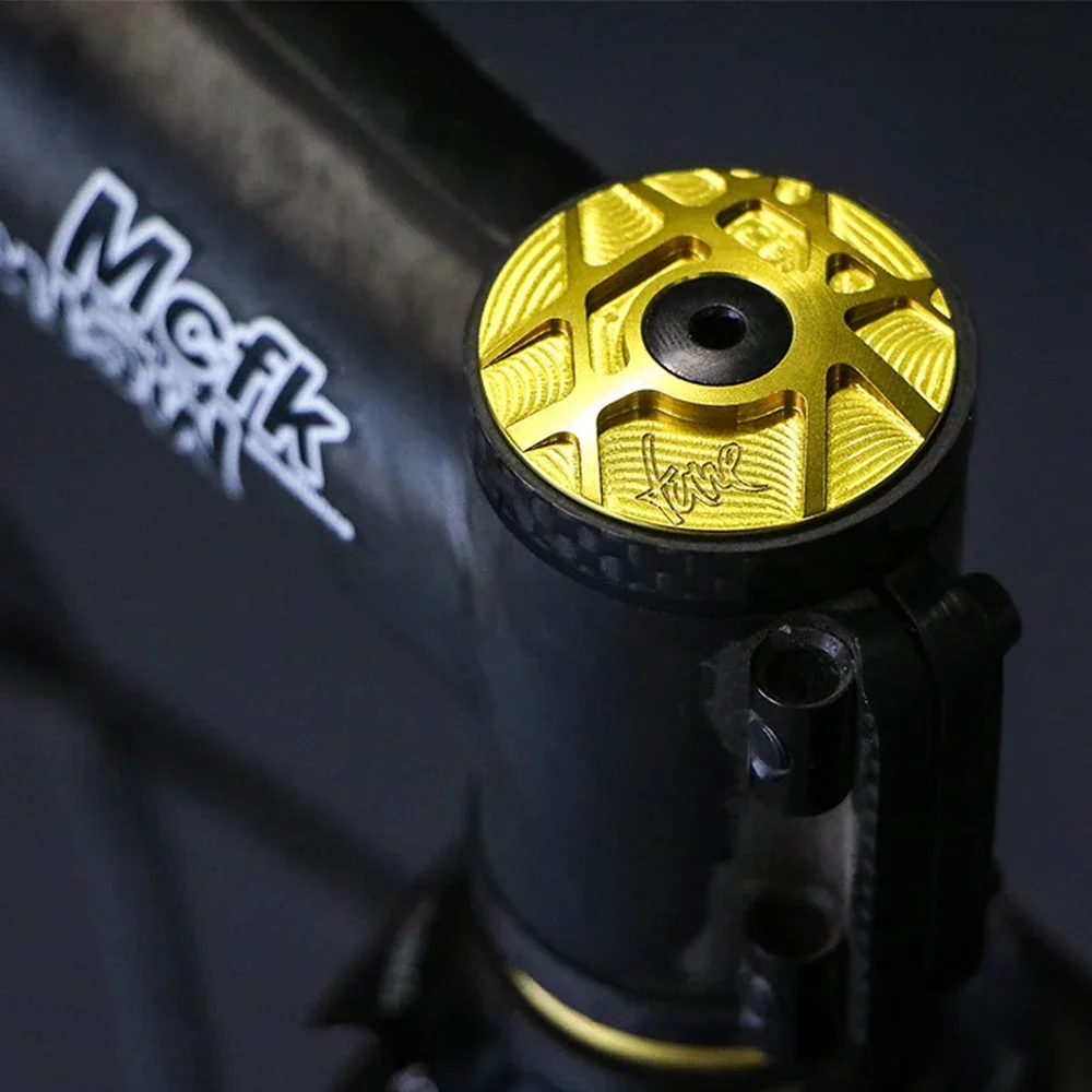 Tune Cap Aluminum 7075 Head-cap Headset Acessories Extra Light CNC Machined Top and Titanium Bolt Stem Cap Bicycle Part