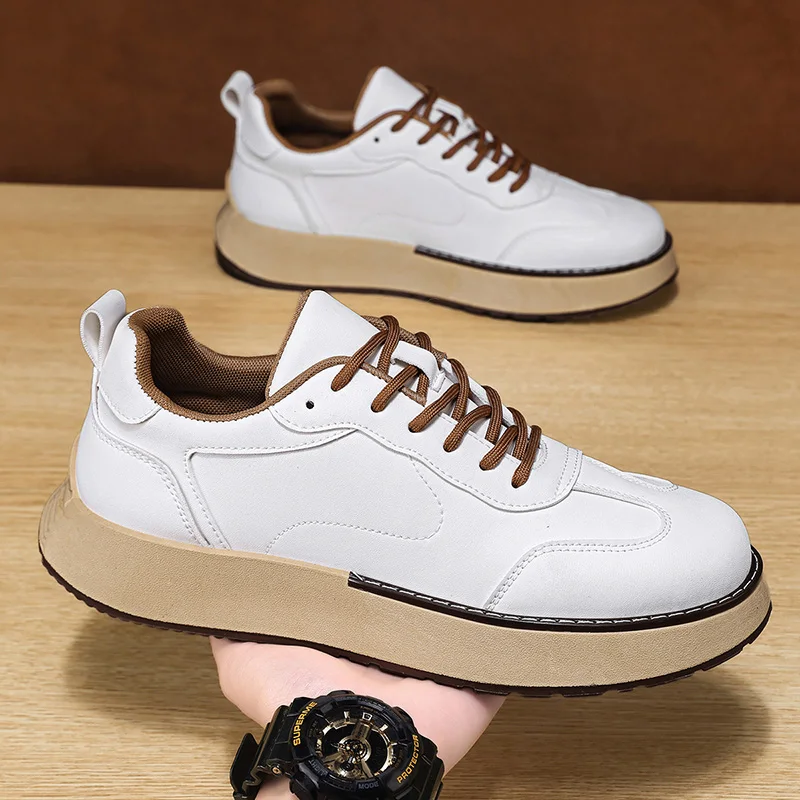 

2025 Autumn Men's British-Style Loafers - Lace-Up Versatile Business Casual Leather Shoes for Men