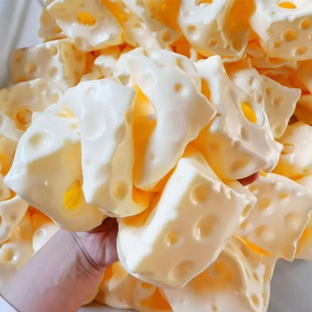 Squeeze Toy Cheese Ball Skin Soft TPR Tactile Satisfaction DIY Empty Ball Skin Handmade Flexible DIY Pressure Ball Kit
