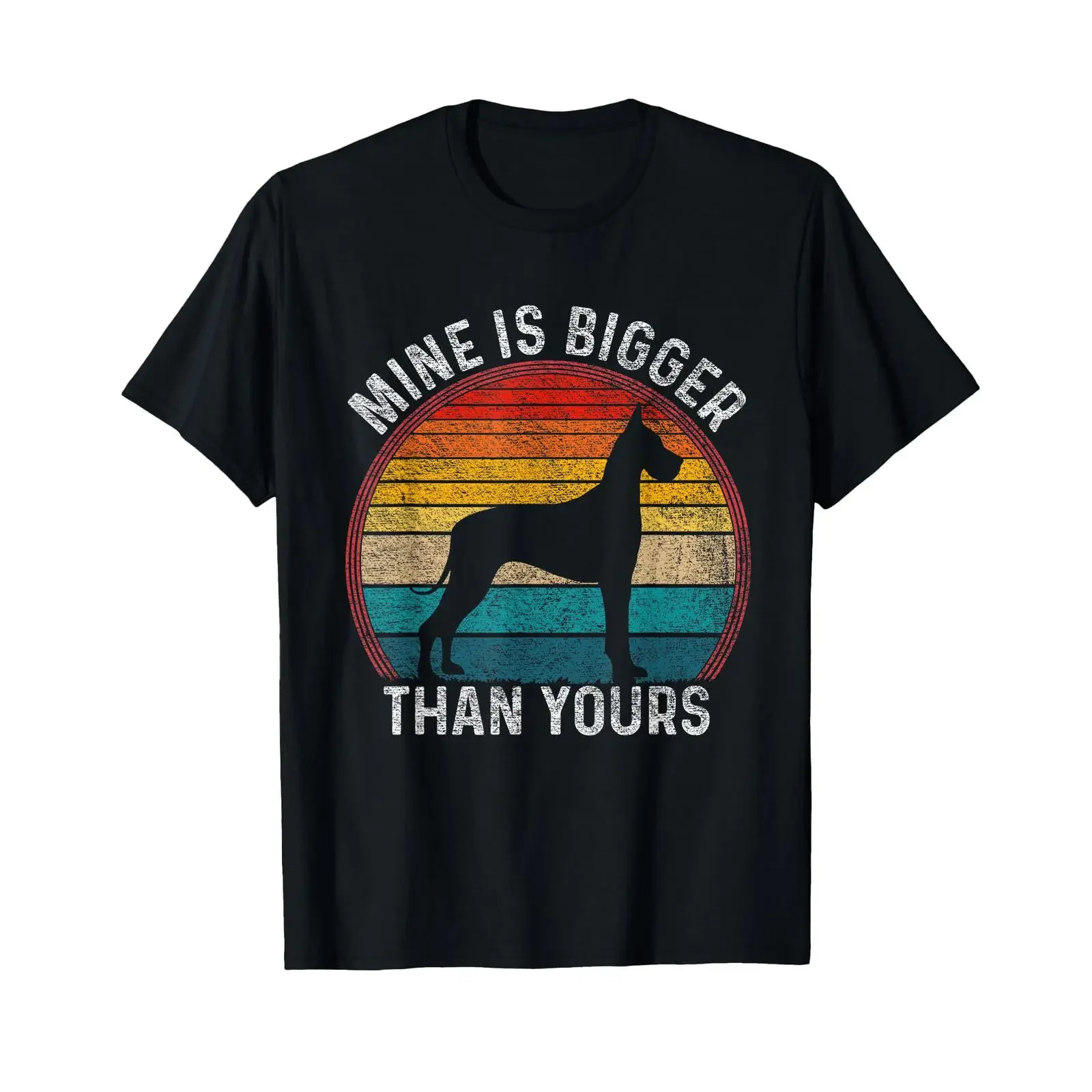 Meiner ist größer ALS deiner Lustiger Dane Hund T Shirt vintage Washed Stylish Top For Everyday Wear Soft Versatile Casual