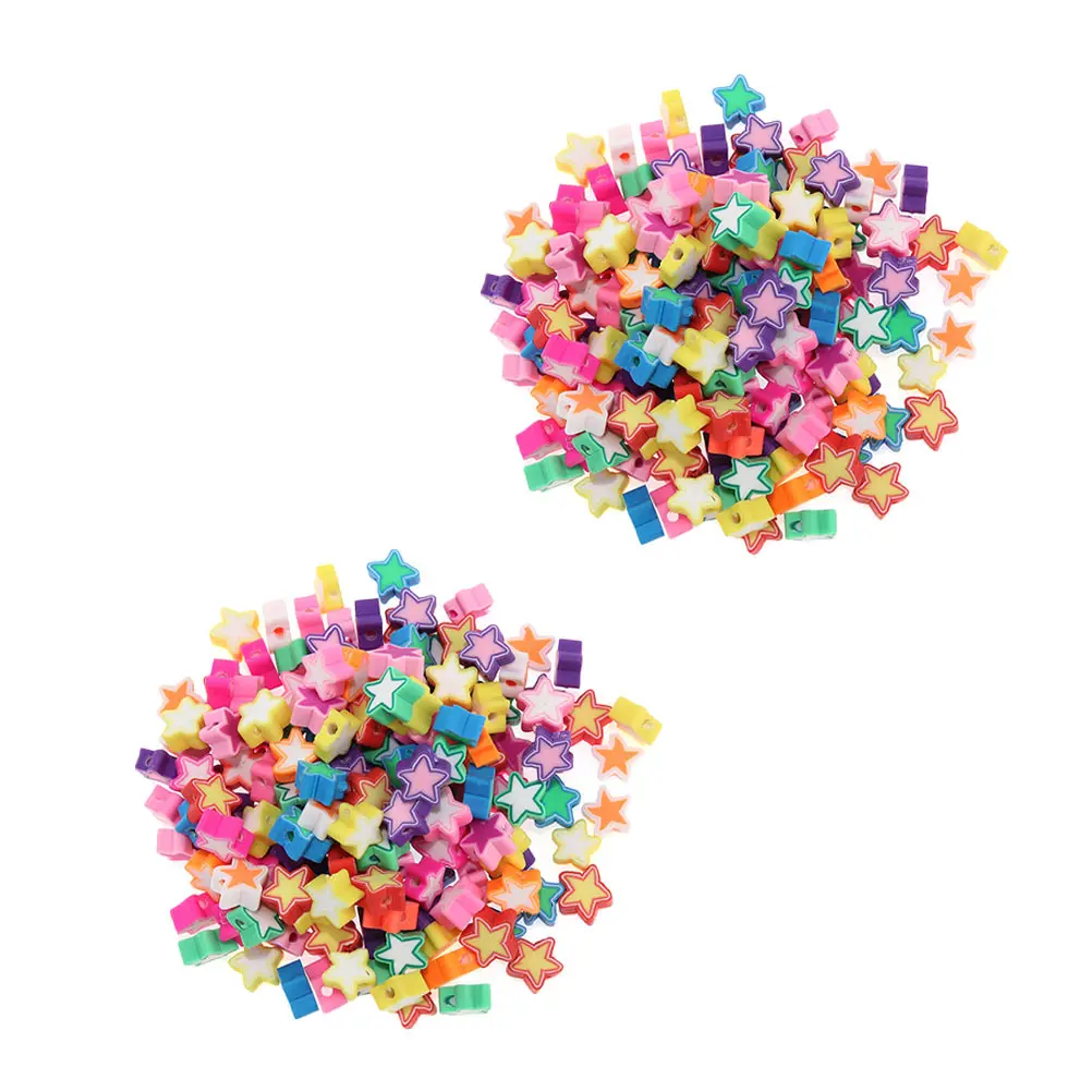

200pcs Star Design Loose Beads Diy Jewelry Accessories Bracelet Necklace Making Charms Craft Spacer Beads For Gift