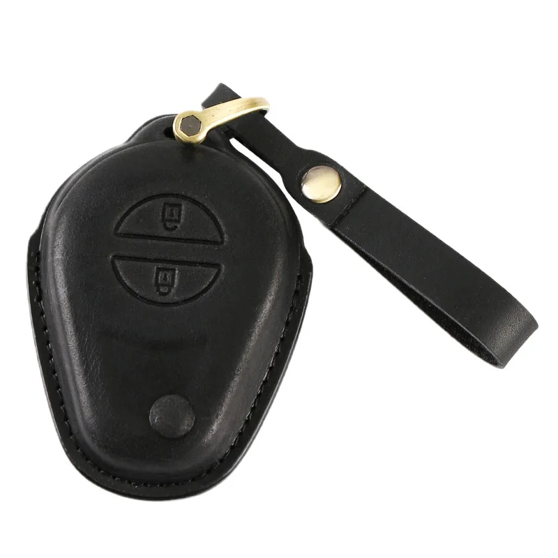 

Handmade Genuine Cowhide Leather Smart Key Fob Cover For Motorcycle Remote Key Pouch Full Protection Key Case