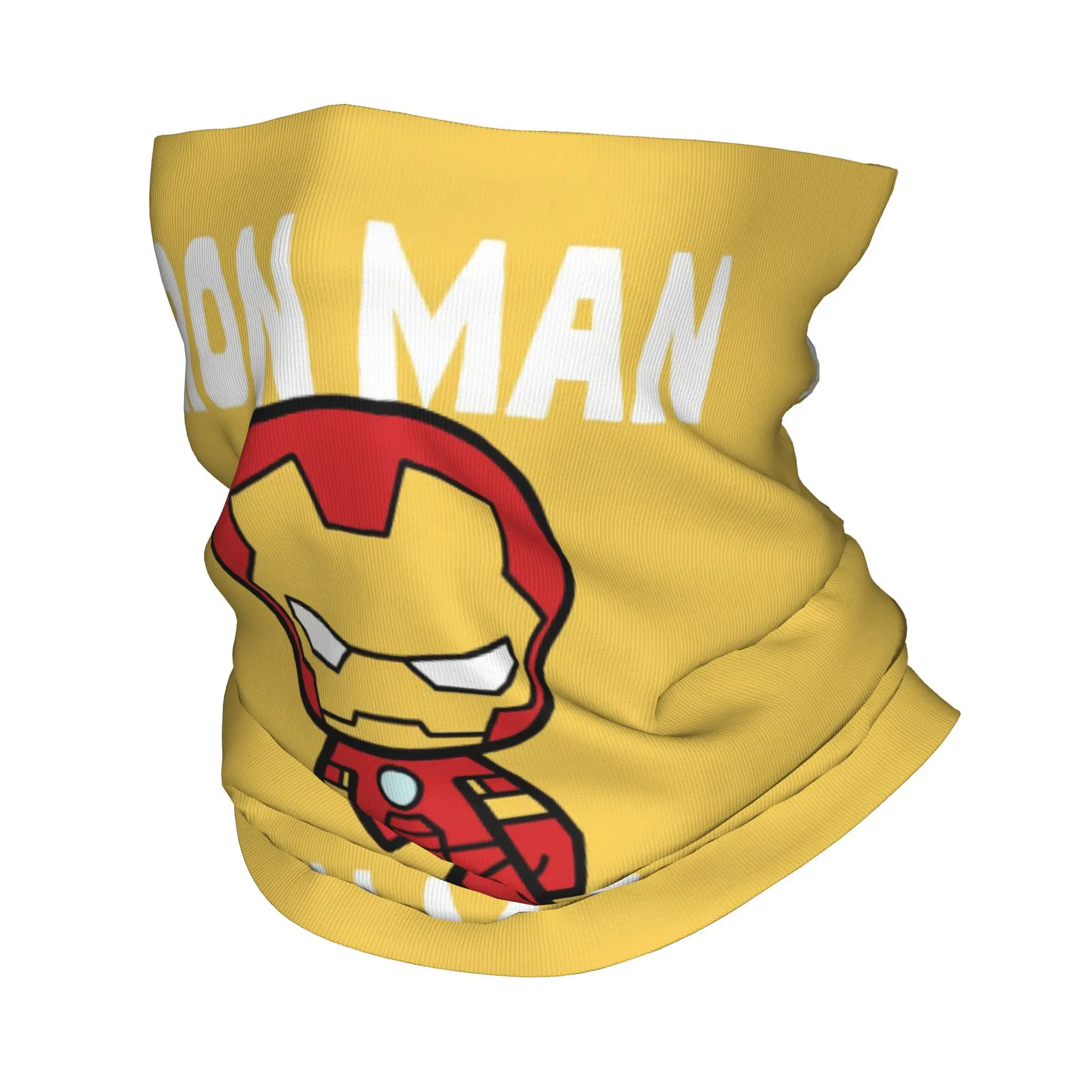 Custom Cute Mini Iron Man Bandana Neck Warmer Men Women Winter Ski Tube Scarf Gaiter  Face Cover