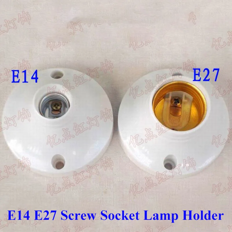 E27 Lamp Holder Energy Saving Lamp E14 Lamp Holder Socket B22 Bayonet Base LED Surface Mount Big Screw Round Display Light Base