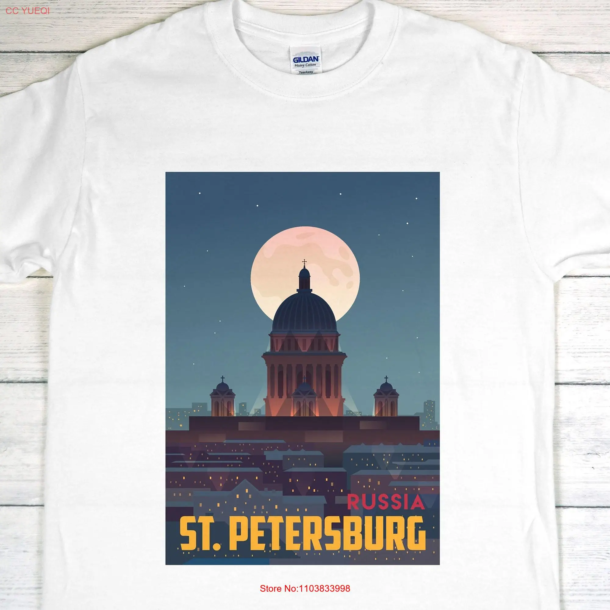 

Saint Petersburg Russia T Shirt Russian s For Print long or short sleeves