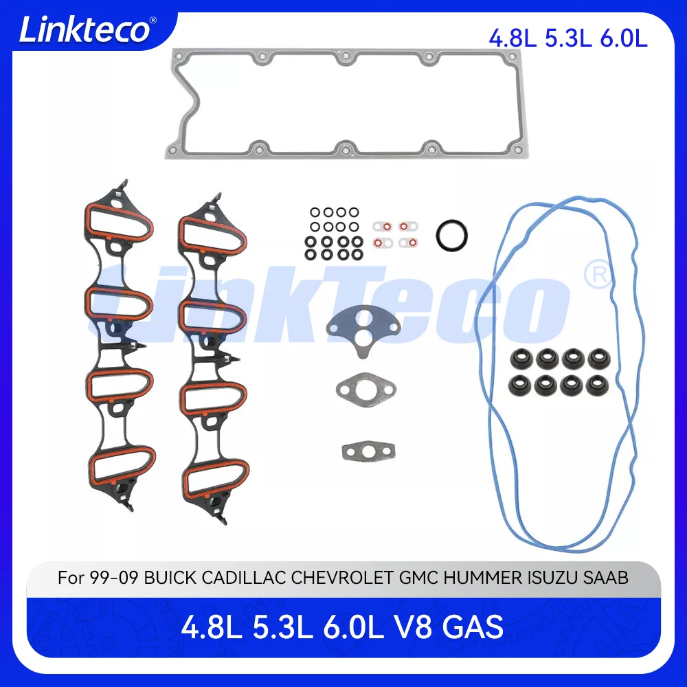 Engine Valve Valley cover Intake Manifold Gasket Set For 99-09 4.8 5.3 6.0 L BUICK CADILLAC CHEVROLET GMC HUMMER 4.8L 5.3L 6.0L