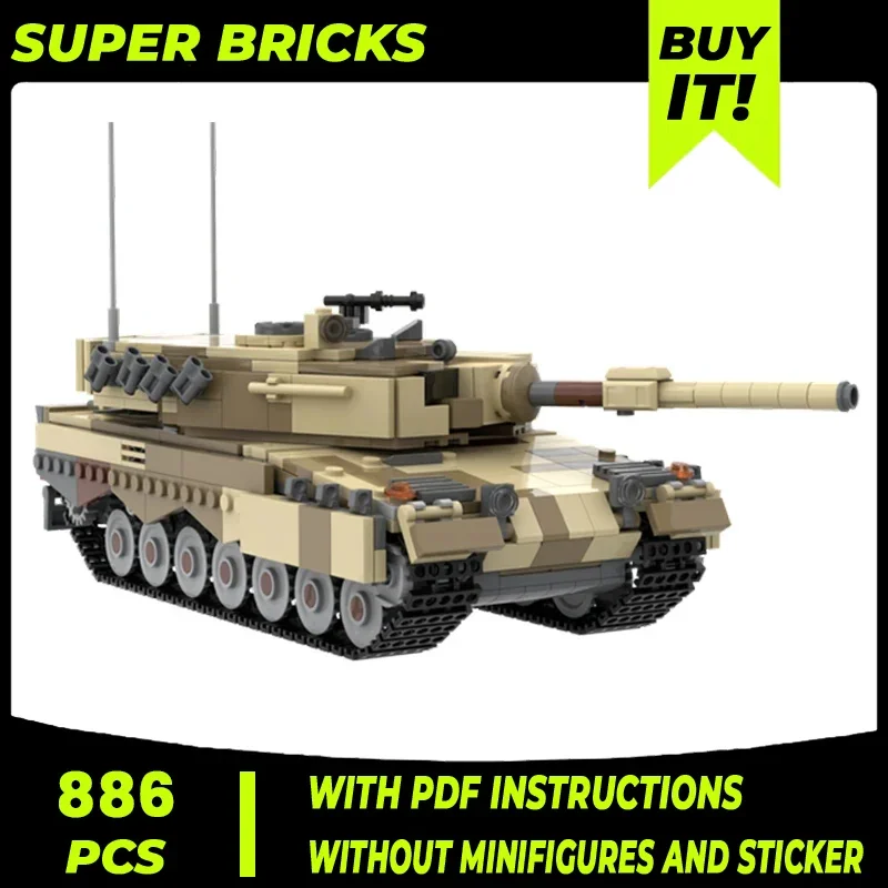 

Moc Building Bricks Military Model German Main Battle Tank Technology Modular Blocks Gifts Toys For Childen DIY Sets Assembly