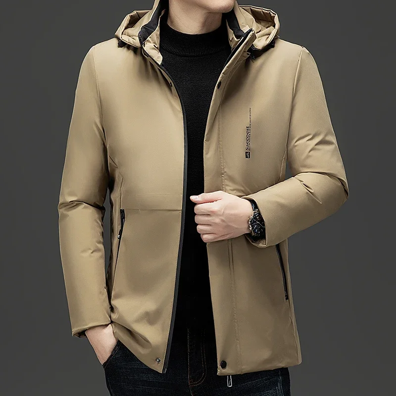 

Men Padded Parkas Fashion Male Brand Casual Outwear Parkas Winter Cotton Thermal Windbreaker Hoodies Coats Thick Business Coat