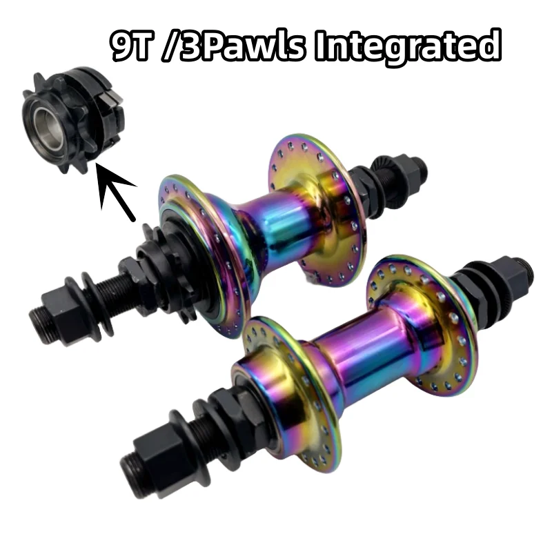 BMX Integrated High Performance Hubs, 3 Pawls, 120 Points, 9T Front 3/8 \