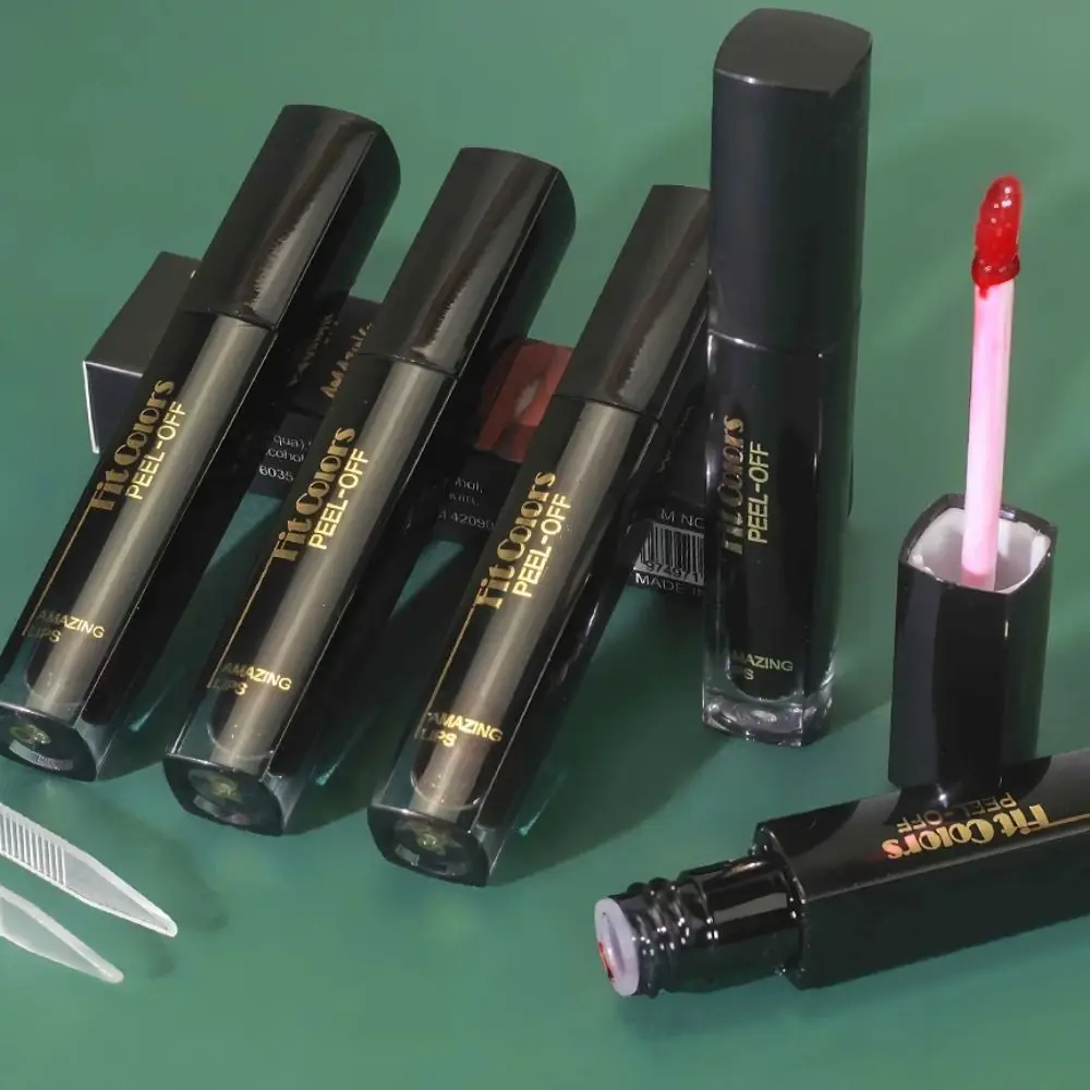 ดินสอเขียนขอบปาก 6 สีใหม่ ลอกออกได้ ติดทนนาน กันน้ำ ลิปสติกเนื้อแมทท์ ไม่ติดแก้ว บำรุงริมฝีปาก ลิปกลอสแบบลอกออกได้