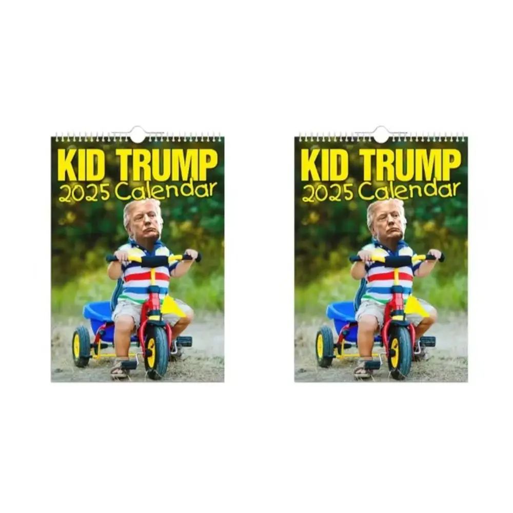 Funny Kid Trump 2025 Calendar Monthly Planner Donald Trump Wall Calendar Full Colour Creative New Year Calendar