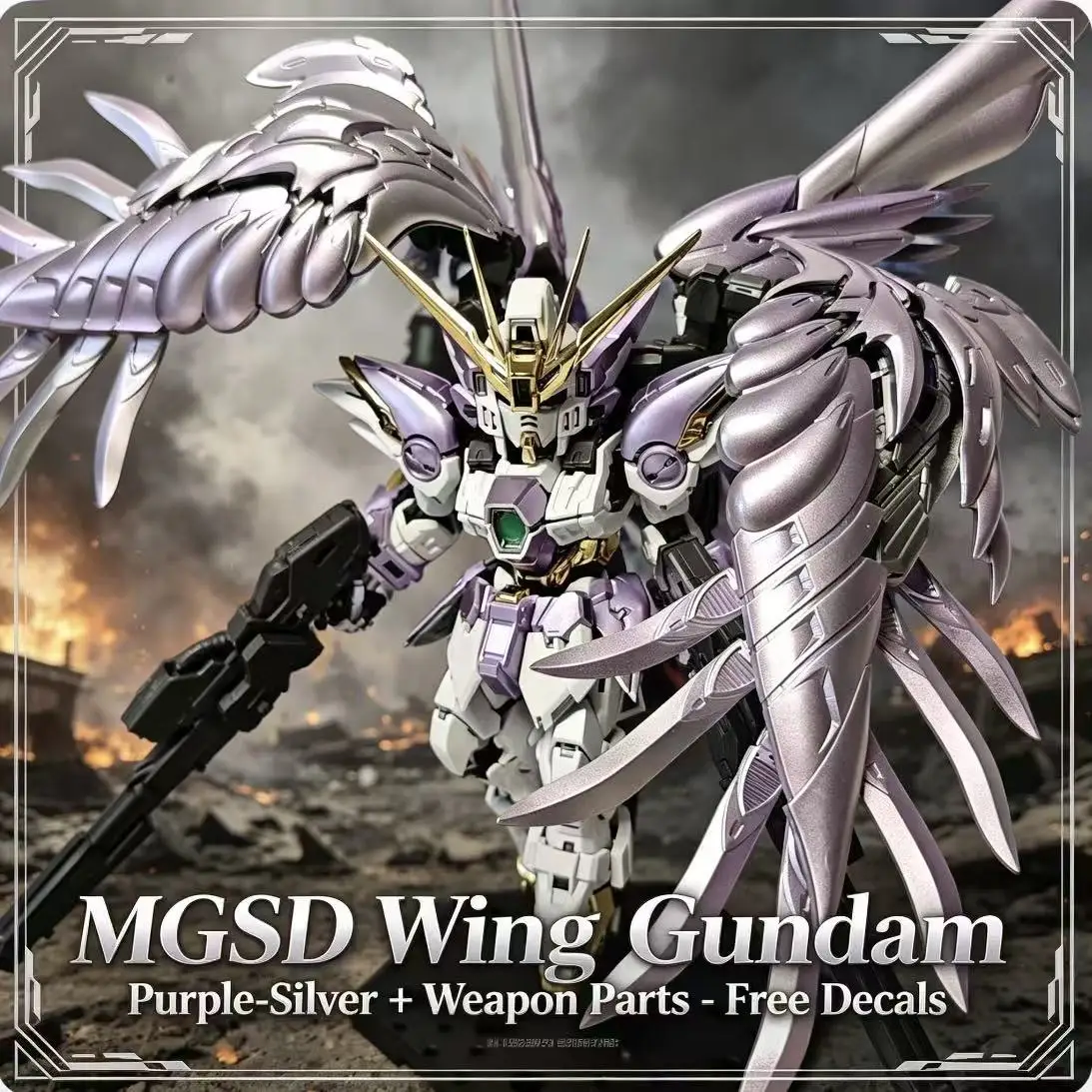 Modelo Mgsd Wing Purple Silver Xxxg-00ysw, Kit de Montaje, Figura de Acción del Robot Wing Zero Ew, Juguete de Plástico, Regalo