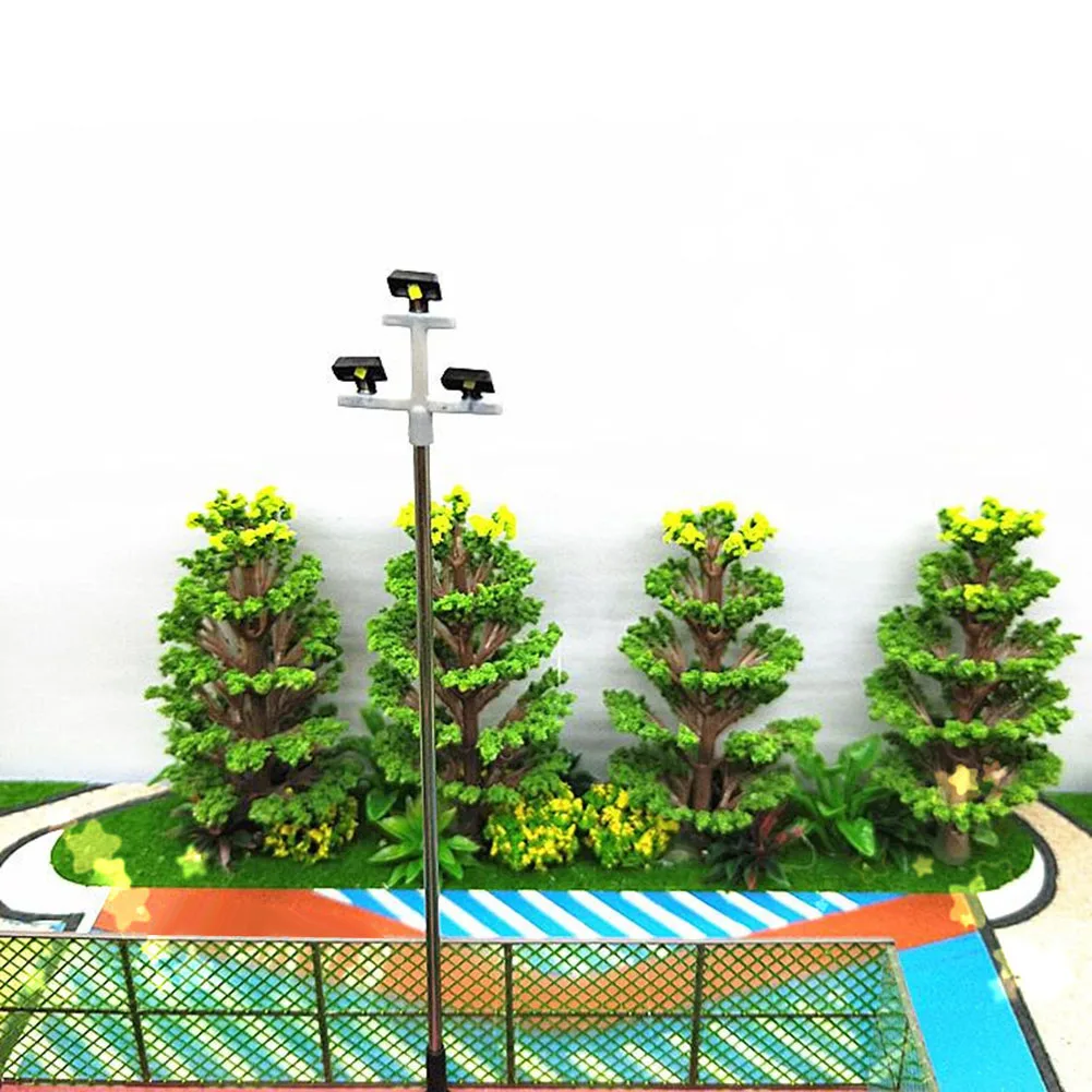 

MYMF-5 Pcs Scale Model Train Light Railway LED Lamp Post Street Lights Building Scenery Layout Model Accessories