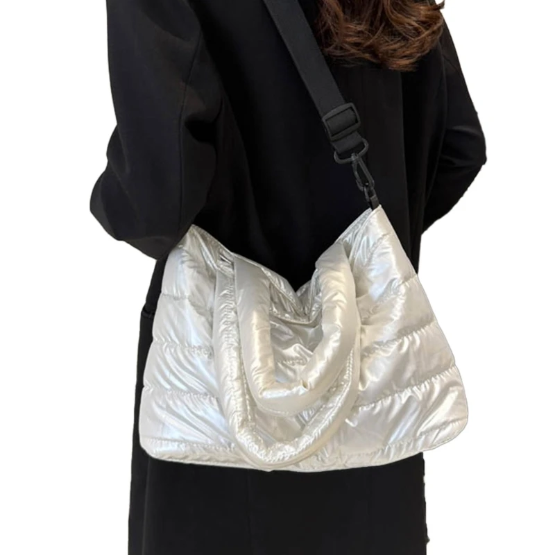 Stylish and Spacious Quilted Tote Shoulder Bag for Women Lightweight Handbag with Large Capacity 066F