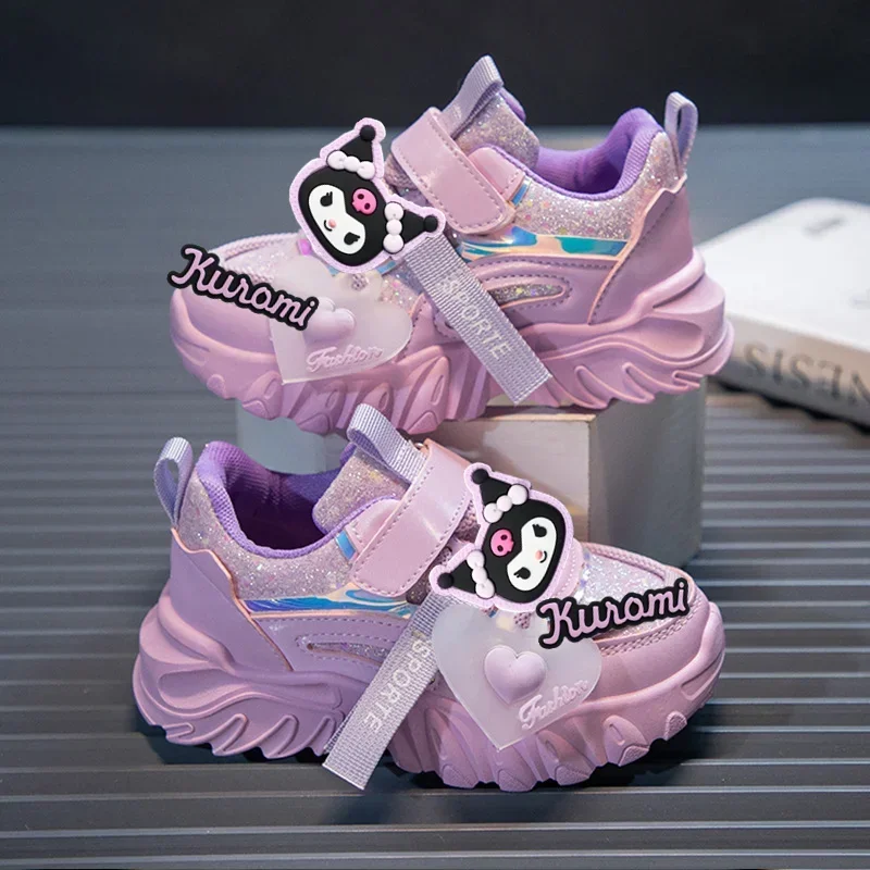 

Sanrio Spring Fall New hello kitty Kids Sneakers kuromi Girls Casual Shoes Soft Sole Girls Running Shoes