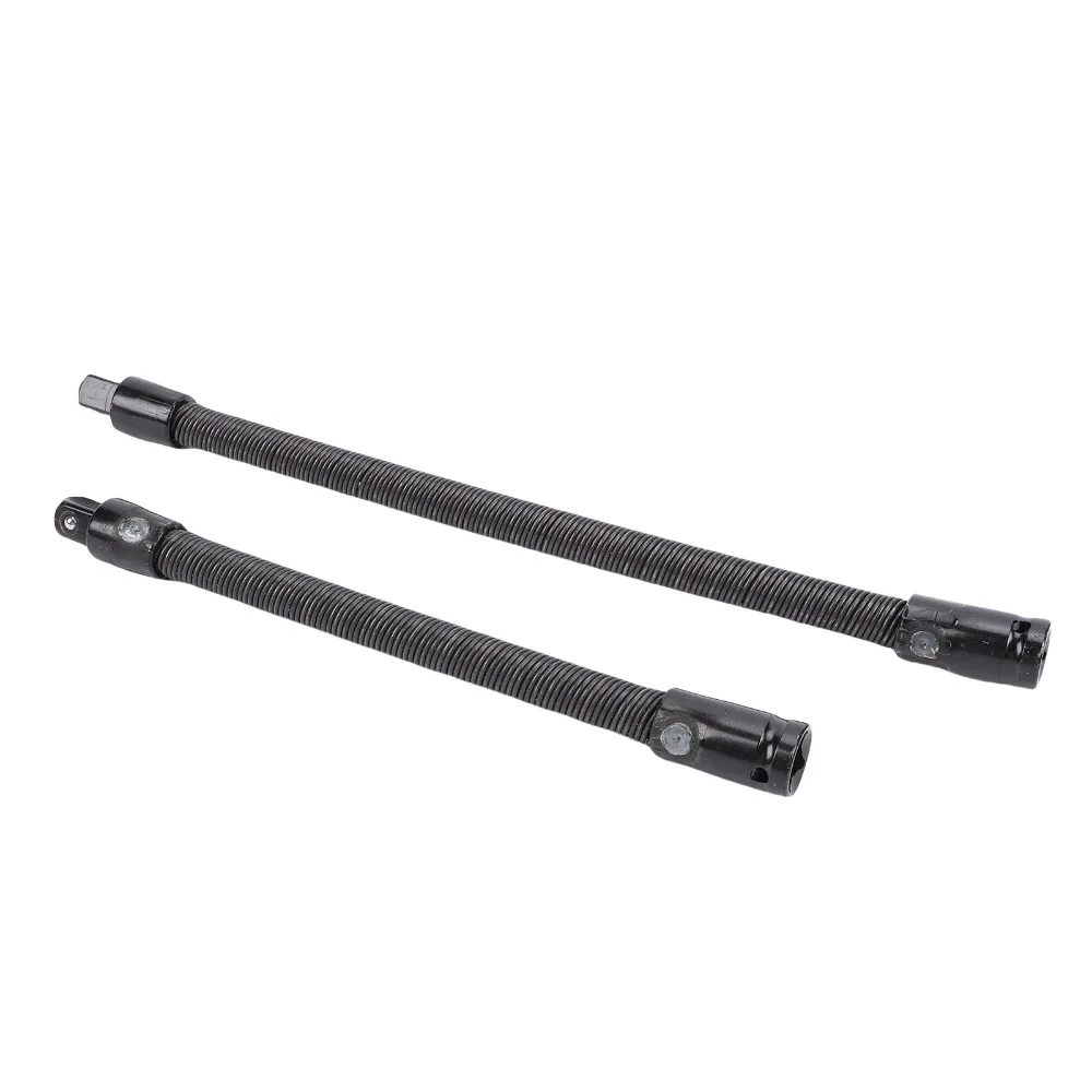 

2pcs 1/2 Inch Drive Flexible Socket Extension Bar S2 Alloy Steel 250mm 350mm Bendable Socket Extender Spring Steel