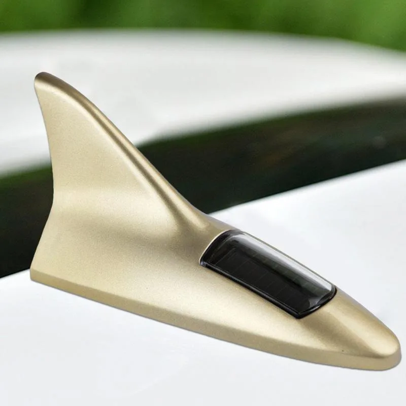 Universal Solar LED Light Car Shark Fin Antenna Roof Tail Modified Light Corrosion Resistance Aging Resistance 4 Lighting Modes