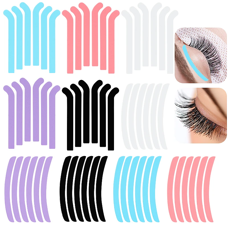 6 Pcs Eyelash Lifting Silicone Stripe Reusable Eye Lashes Lifting Curler Pad Perm Ribbon Lash Extension Supplies Makeup Tools