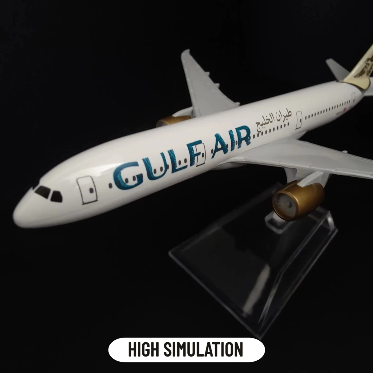 Scale 1:400 Metal Aircraft Replica 15cm GULF AIR B787 Boeing Airbus Airplane Diecast Model Kids Room Decor Toy for Boy