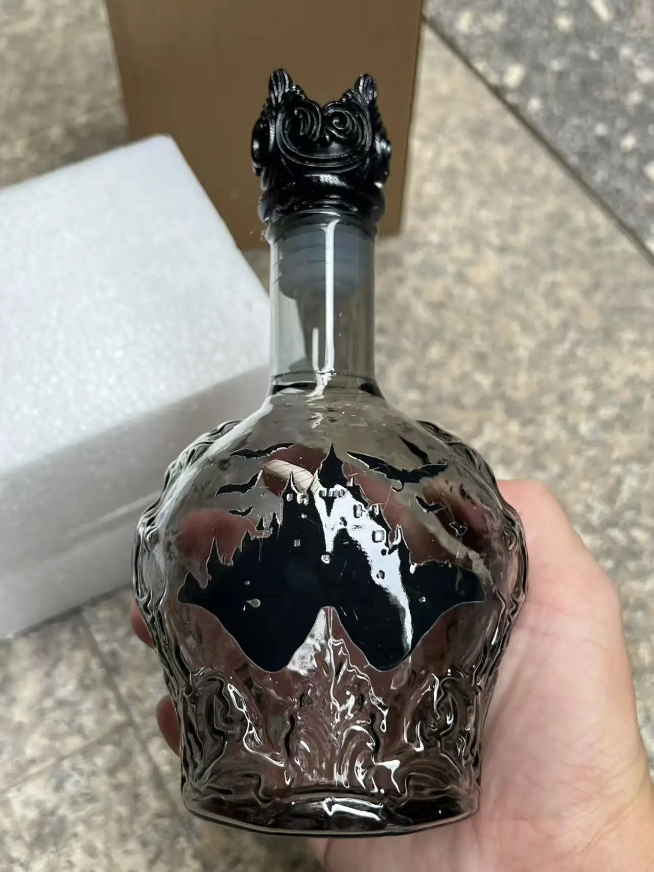 

Gothic Alchemy Whiskey Decanter Set - Halloween Potion-Style Glass Bottle for Witch's Apothecary, Bar Decor, Collector's Display