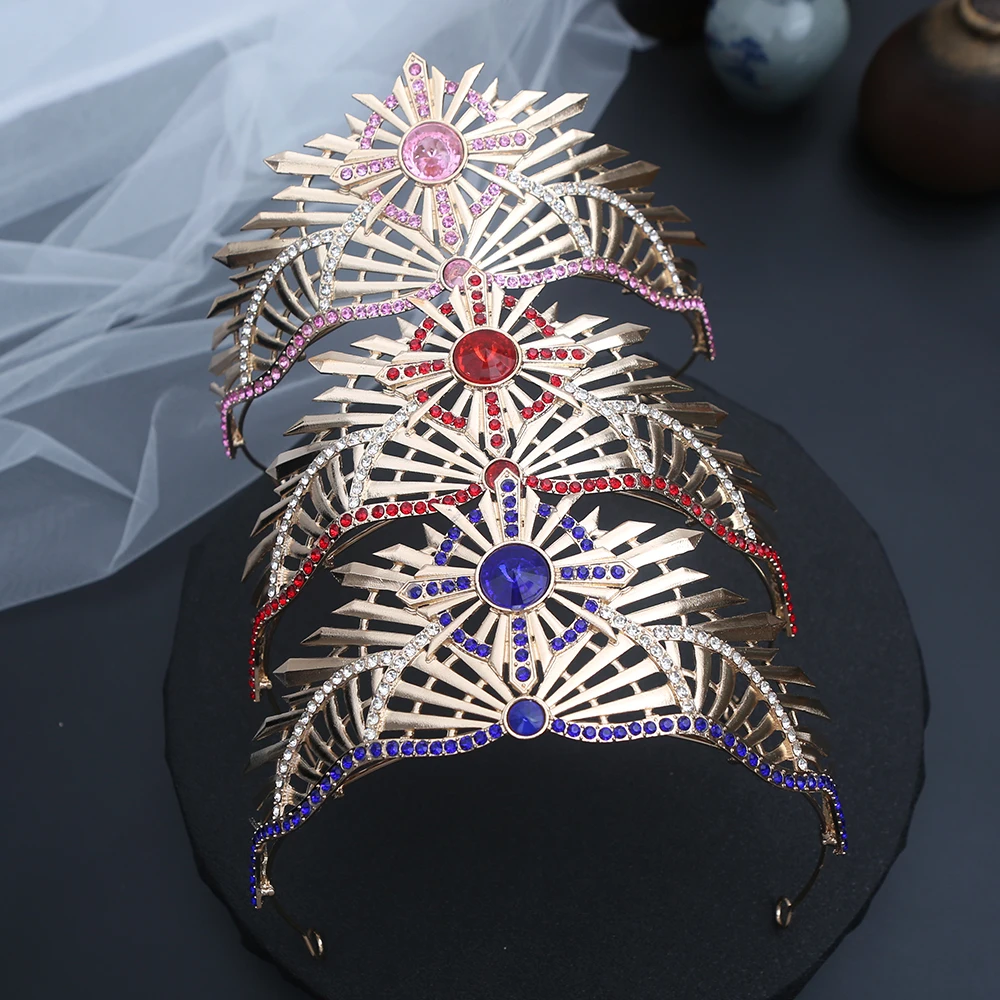 

1pc Fashion Royal Vibrant Hair Crown Crystals Sparkling Rhinestones Radiant Design Perfect Elegance Pageant Themed Occasions
