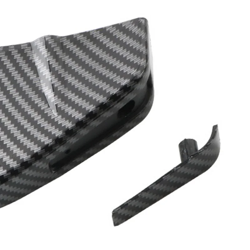 4 stücke Universal Carbon Faser Auto Geändert Hinten Stoßstange Diffusor Spoiler Schwarz Rot ABS Hinten Lip Diffusor Anti-kollision – Detail 8