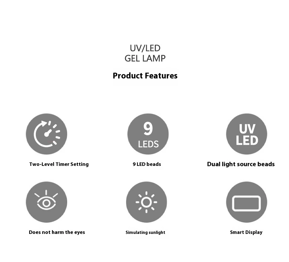 UV LED Nail Dryer with Sensor, 360° Rechargeable Gel Nail Lamp for Nail Extension Curing Light