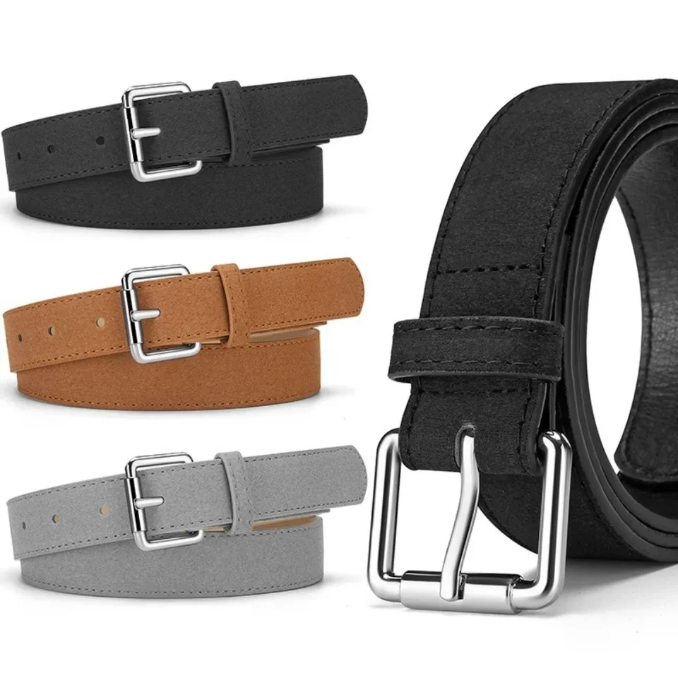

New Retro Suede Leather Belt Casual Versatile Pin Waistband Waist Strap Gift