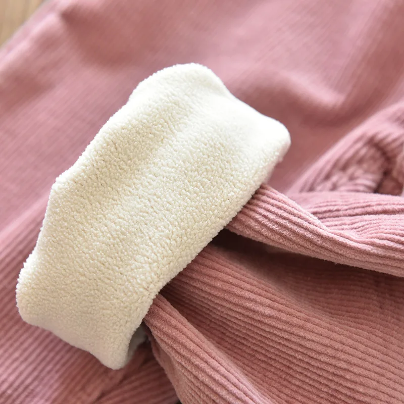 2026 Neue Kinder-Warmhosen Jungen Mädchen Herbst Winter Cord Dicke Sporthosen 1-9 Jahre Kinderkleidung Lässige Hochbund-Hosen – Detail 10