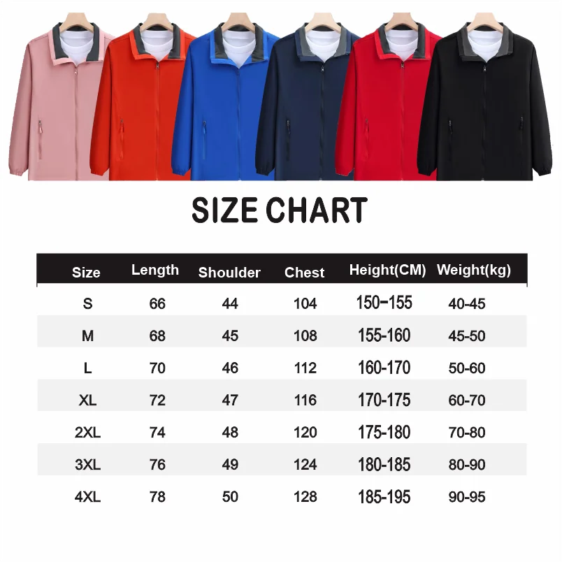 Autumn Thin Stand Up Collar Jacket With Custom Printed Logo Outdoor Hiking Windproof And Waterproof Zipper Jacket