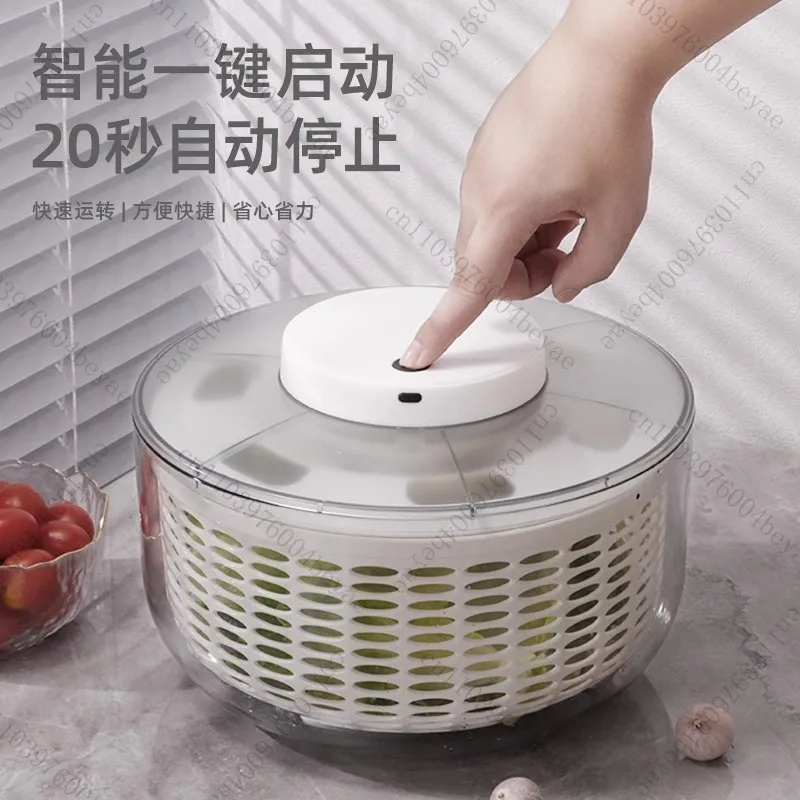 Electric Vegetable Dehydrator, Fruit Drain Basket, Dryer, Household Vegetable Wash Basin, Salad Dehydrator