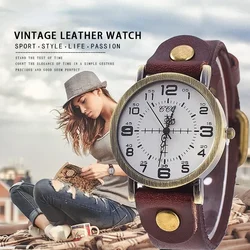 Vintage Cow Leather Bracelet Watch Women Wrist Watches Casual Luxury Quartz Watch  Hot Selling Watches