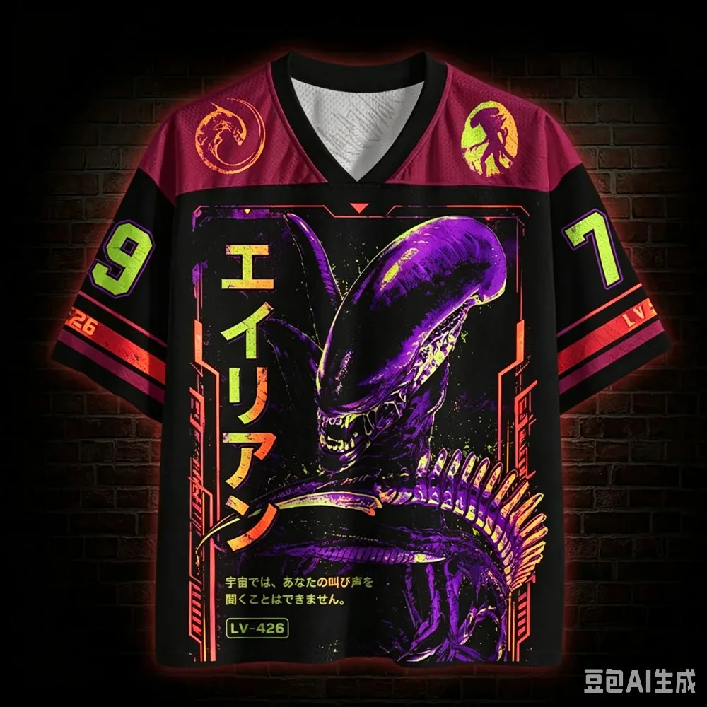 2026 Bestseller Horror Dark Series 3D-Druck Sport-T-Shirts für Männer und Frauen mit V-Ausschnitt, Lässige und Einzigartige Trendige Kinder-Oberteile – Detail 4