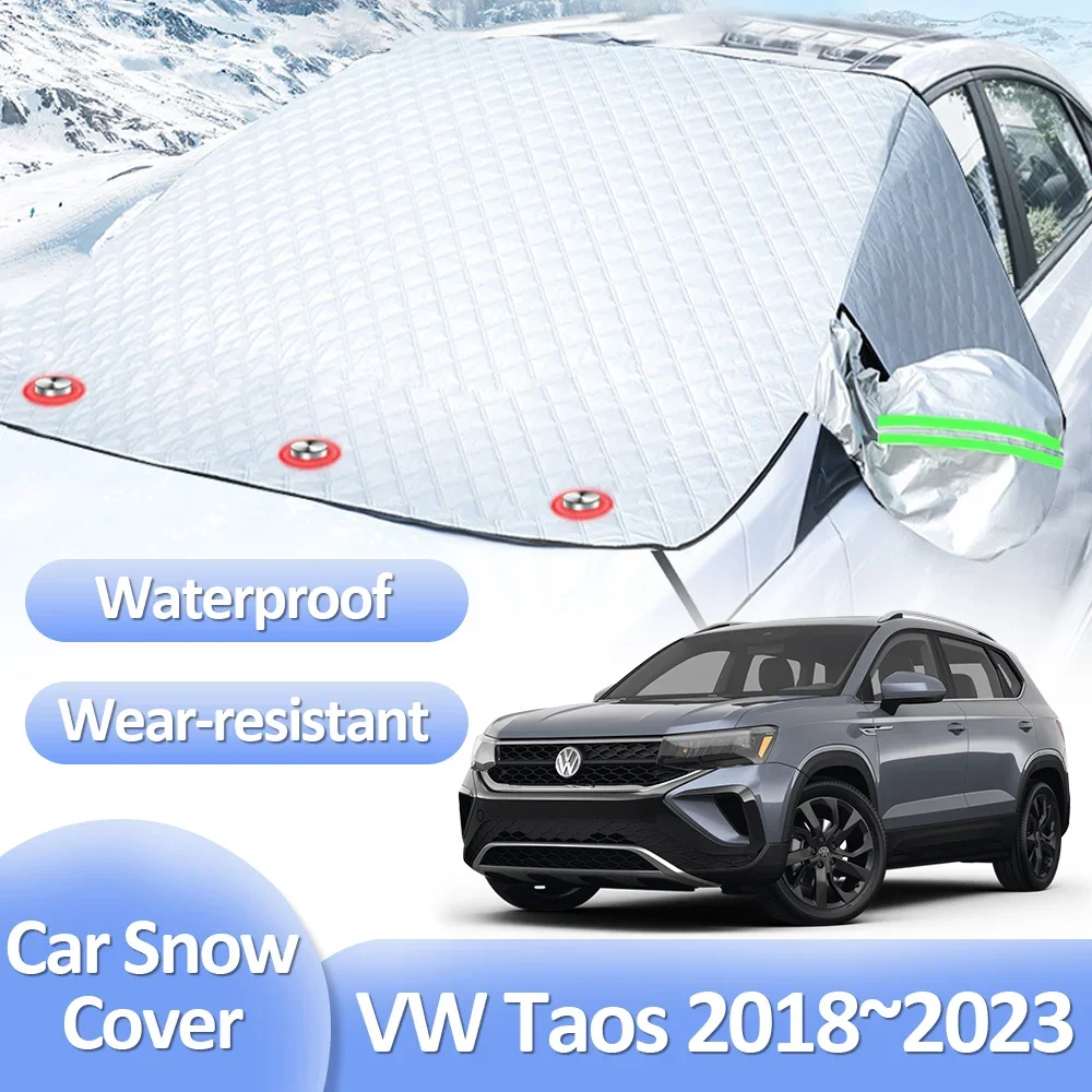 

For Volkswagen VW Taos Tharu 2018~2023 2022 Snow Covers Car Windshields Ice Protecti Winter Anti-Frost Auto Exterior Accessories