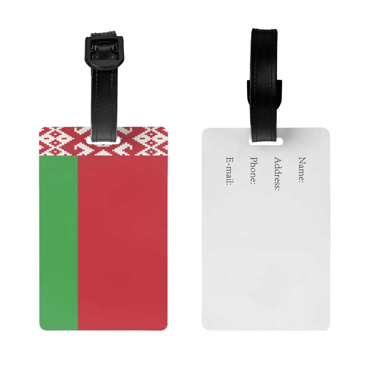 Custom Flag Of Belarus Luggage Tag With Name Card Privacy Cover ID Label for Travel Bag Suitcase