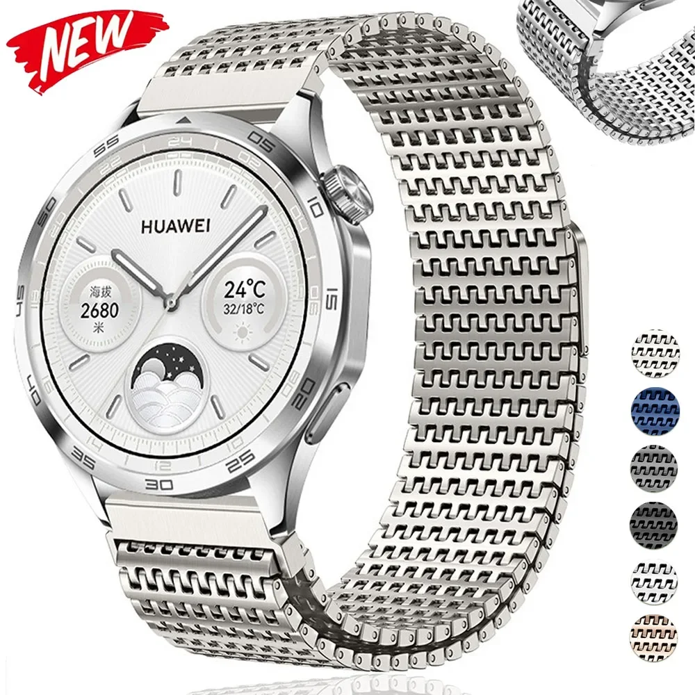 

Magnetic Metal Strap for Huawei Watch GT4/5/GT5 4 3 Pro 46mm Wristband for Samsung Galaxy Watch 7 6 Classic 5 Pro 4 44 40mm Band