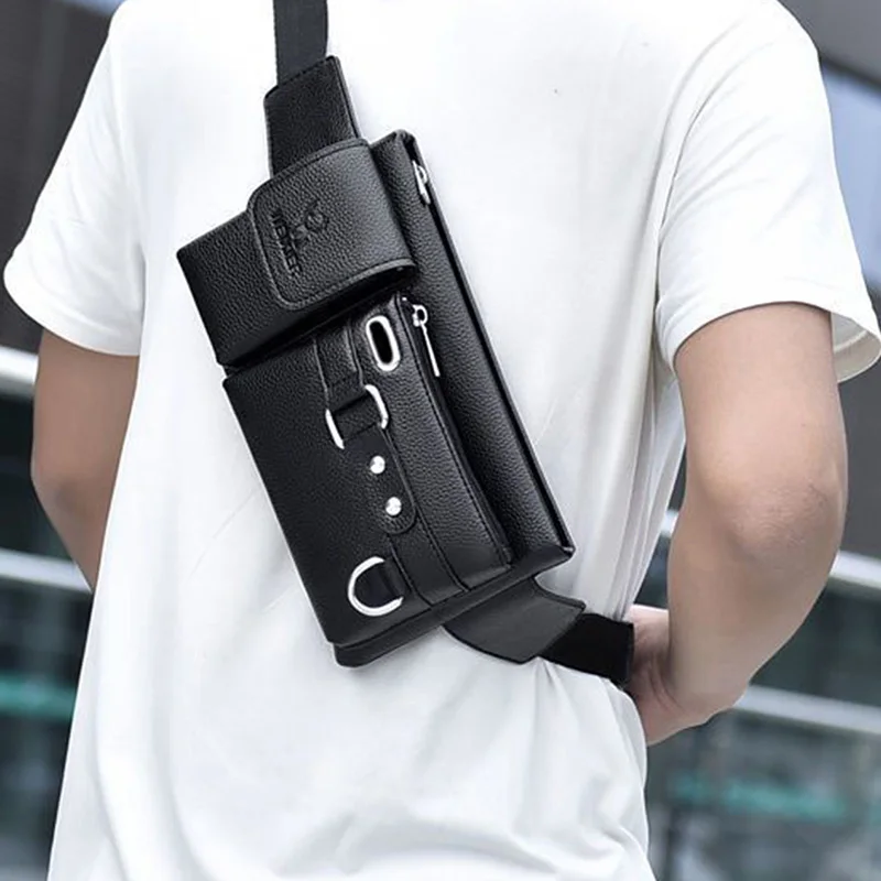 PU Leather Crossbody Bag in Use