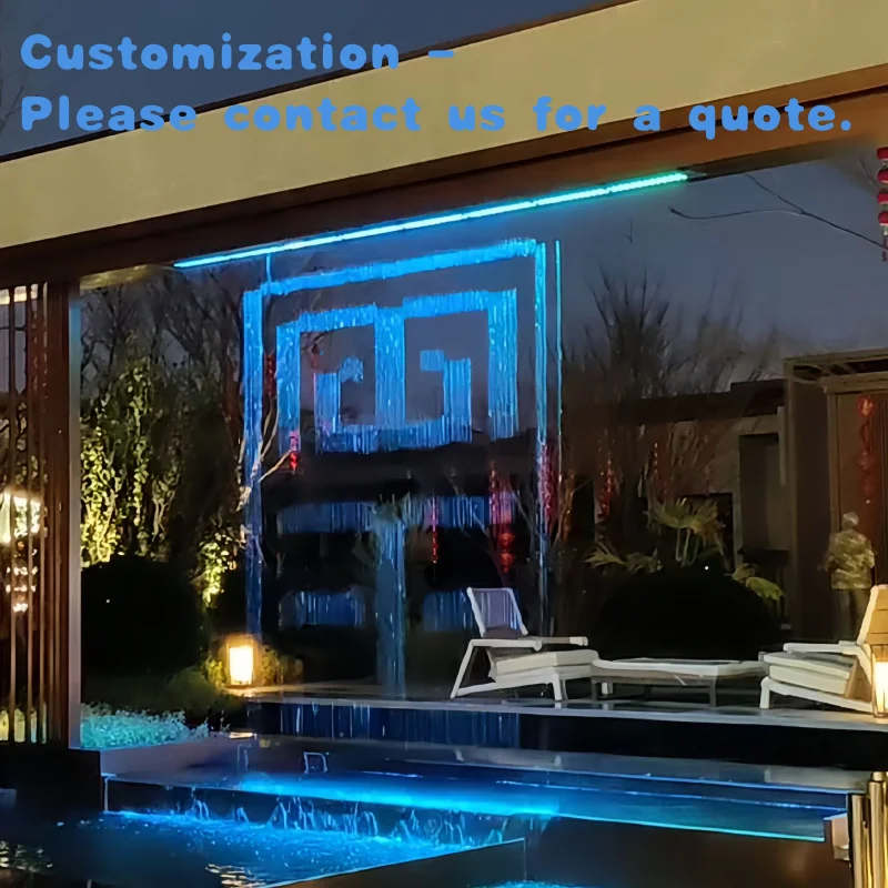 

custom.Yanyi Waterscape Steel Structure Digital Curtain Equipment-Square Light Design Hotel Use Interactive Induction