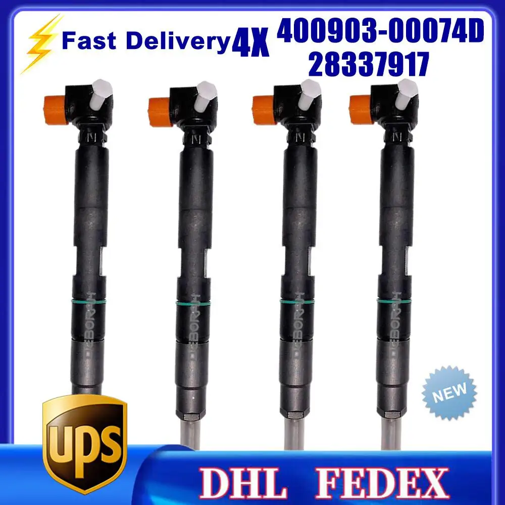

4PCS 400903-00074D Fuel Injector 28337917 For Bobcat DOOSAN T4 excavator D18 D24