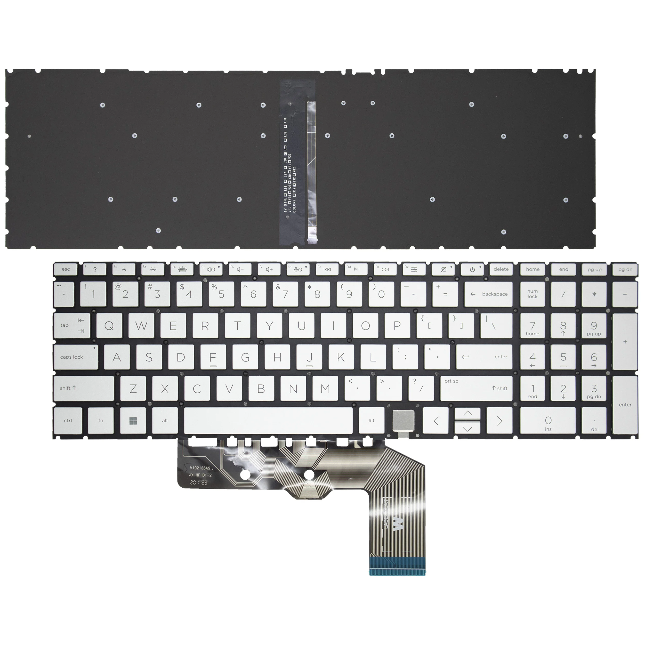 Imagem -05 - Substituição Retroiluminada do Teclado do Portátil Prata e Marrom Eua hp 15-ed Tpn-c149 Tpn-w140 17-cg 17m-cg 15m 15-ee Original Novo