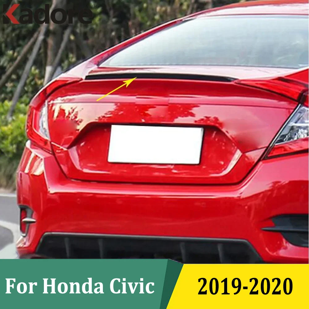 

Для Honda Civic 2019 2020, задний спойлер багажника, отделка, хвостовые крылья, Стайлинг, внешние аксессуары, автомобильная наклейка, АБС-пластик, углеродное волокно