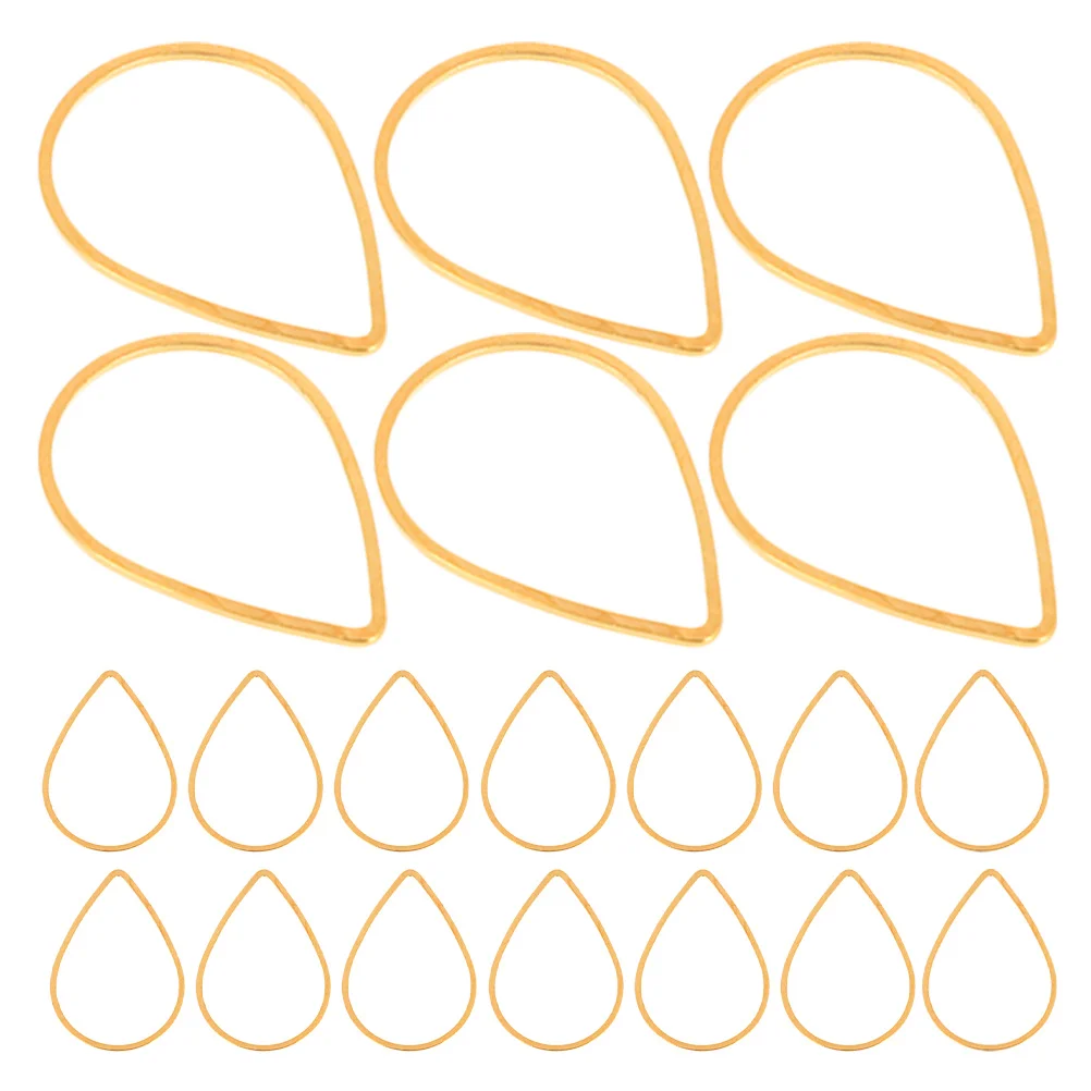 

30Pcs Teardrop Linking Rings Water Drop Shape Charms DIY Jewelry Making Bulk Charms for Bracelets Earrings Necklace Crafts