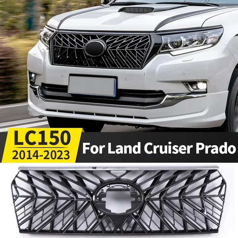 

ForToyota Land Cruiser Prado 150 Car TRD Grille Modification 2014-2023 Sports Honeycomb Front Face Grille Lc150fj150 Accessories