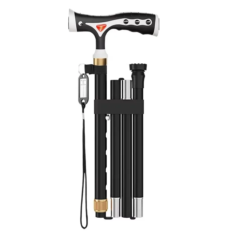 

Магнитная трость на одной ноге для пожилых людей, легкие костыли из алюминиевого сплава, клеевое покрытие, складная телескопическая портативная прогулка для пожилых людей