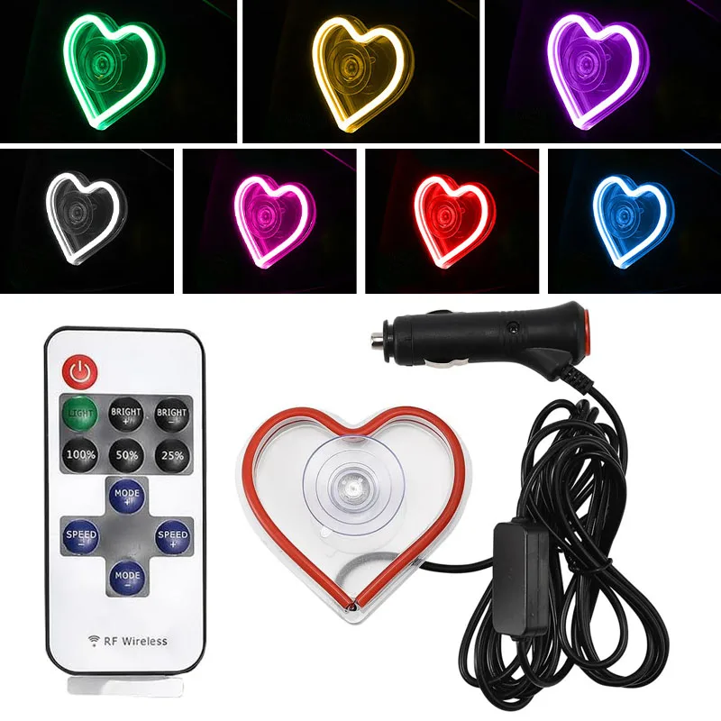 

Car LED Window Light Interior Decoration Ambient Light Flashing Glowing Heart Lighting Cigarette USB Wiring Sign Atmosphere Lamp