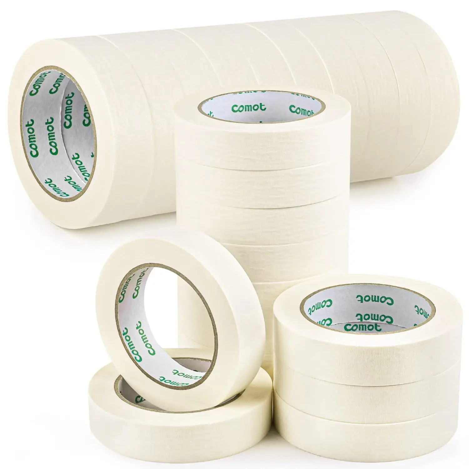 

Masking Tapes Bulk 1 Inch 22 Packs White Painters Drafting General Using Tapes for Painting, Craft Art, Label, Packing,