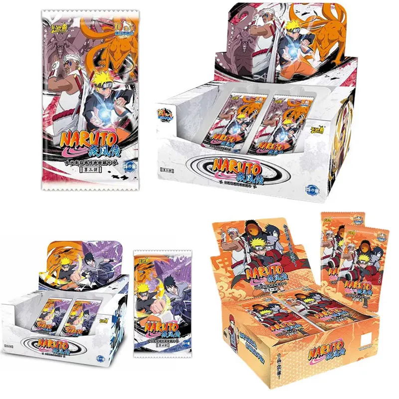 Naruto Collection Cards Booster Box Kayou t2w3 Shippuden Naruto Sasuke Rare Anime Table Playing Game Board Cards