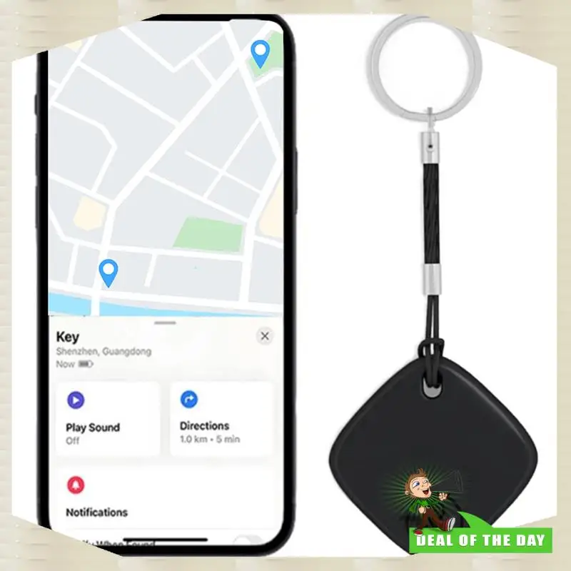 Consegna in 24 ore Mini Smart GPS Tracker 3 pezzi Localizzazione ad alta precisione per Iphone Trova la mia app, Key Finder Position Re
